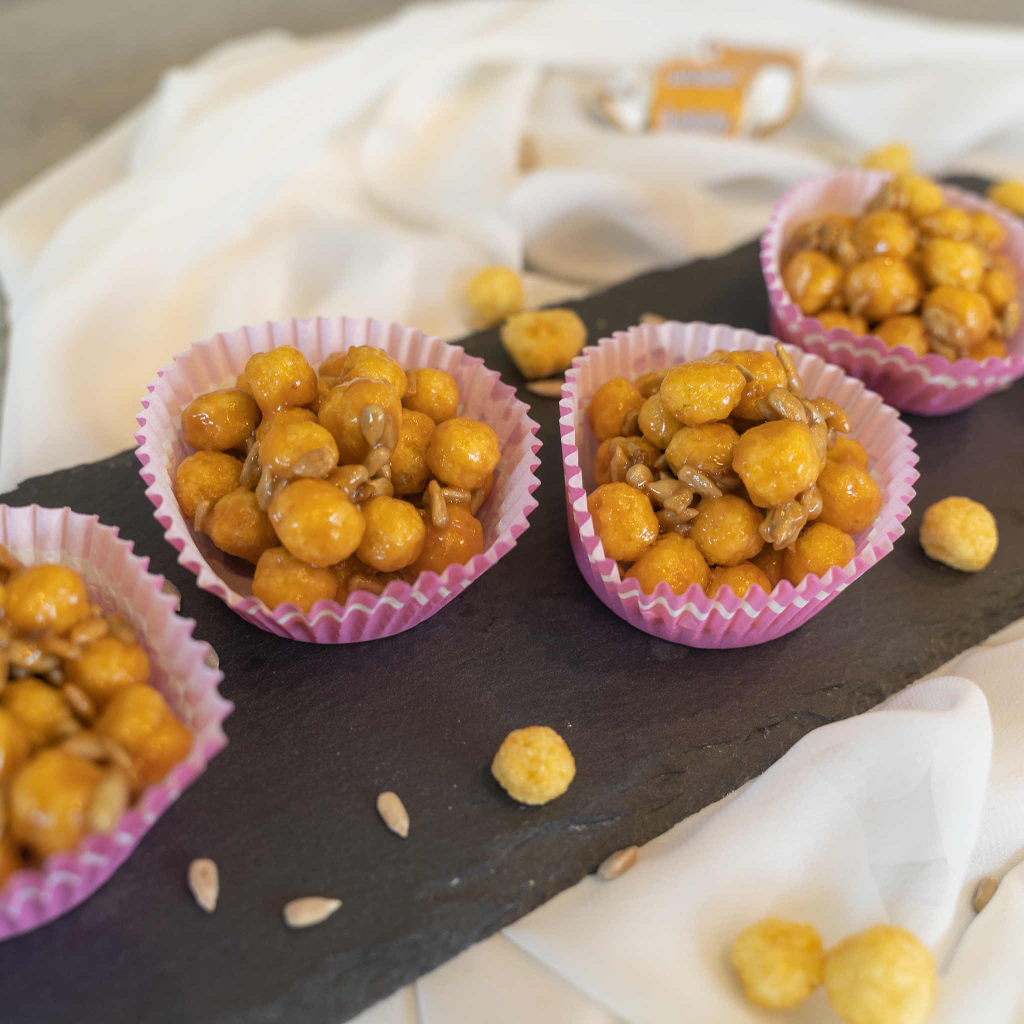 Rezept: Pick Pick - Karamell-Honey Pops mit Sonnenblumenkerne ...