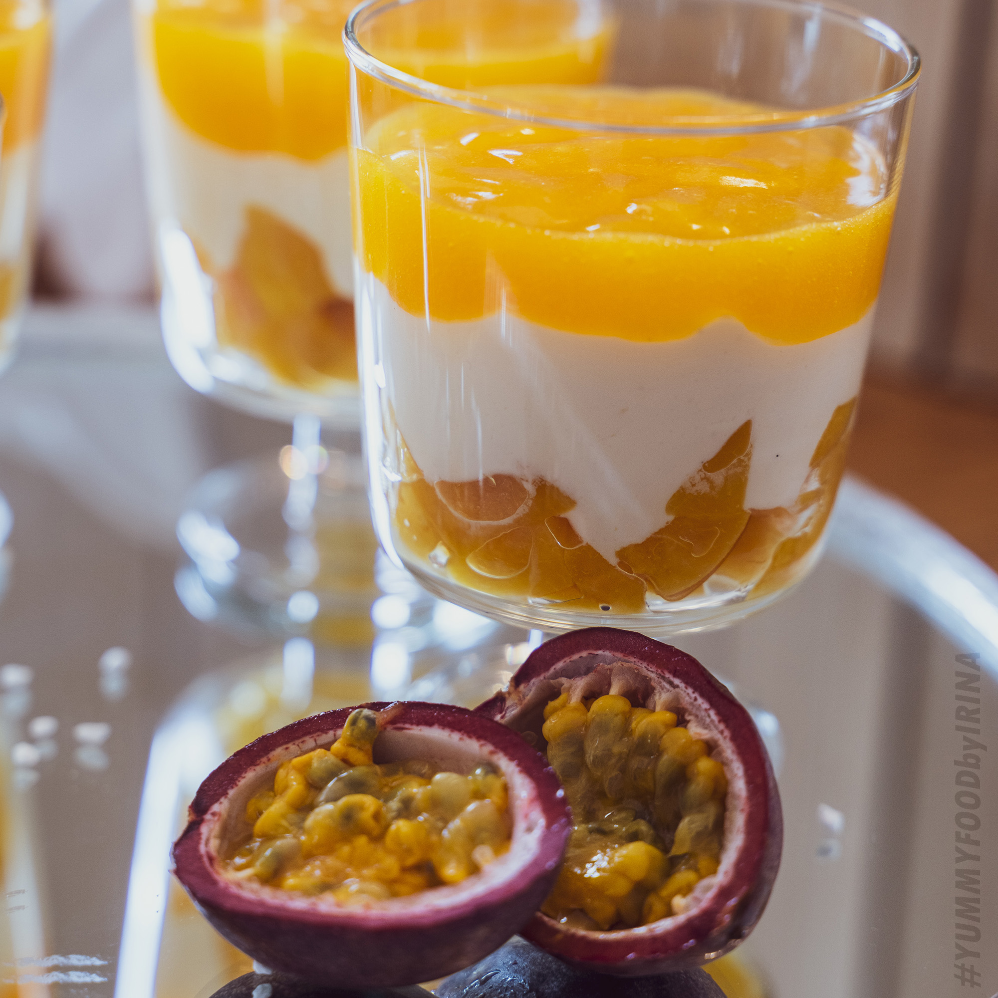 Rezept: Pfirsich-Maracuja-Dessert - #YUMMYFOODbyIRINA